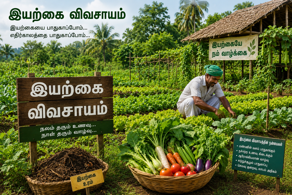 மண்ணின் வளத்தையும், மக்களின் நலத்தையும் காக்கும் இயற்கை விவசாயம் !!! - Cover Image